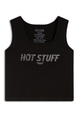 Blusa Ellus Hot Stuff Cropped Preto