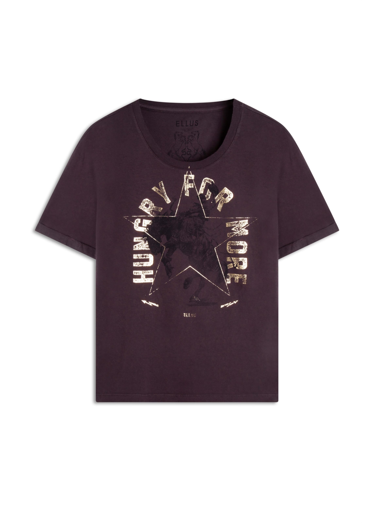 Blusa Ellus Hungry For More Dark Wine