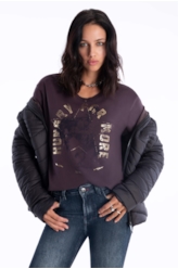 Blusa Ellus Hungry For More Dark Wine