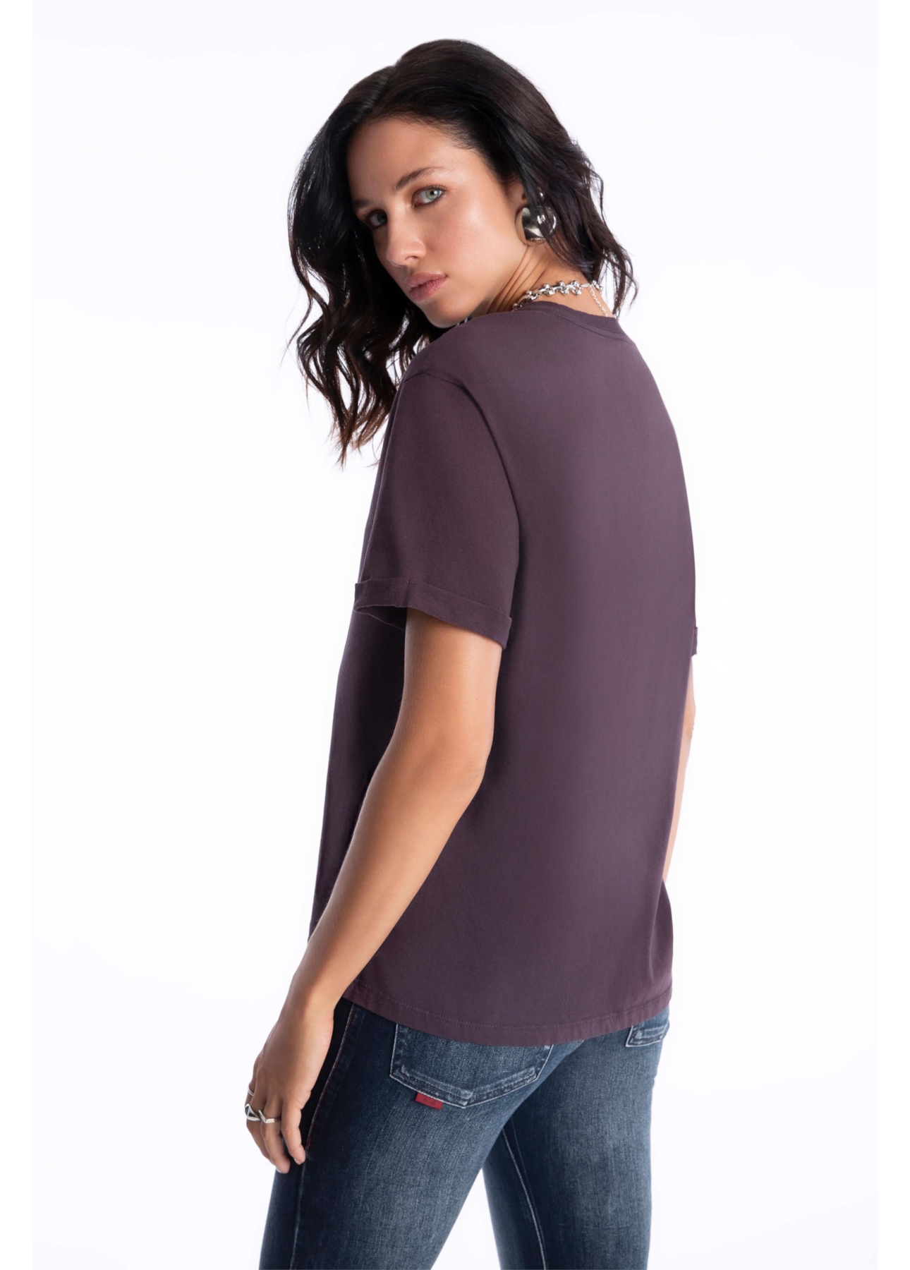 Blusa Ellus Hungry For More Dark Wine