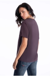 Blusa Ellus Hungry For More Dark Wine