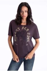 Blusa Ellus Hungry For More Dark Wine