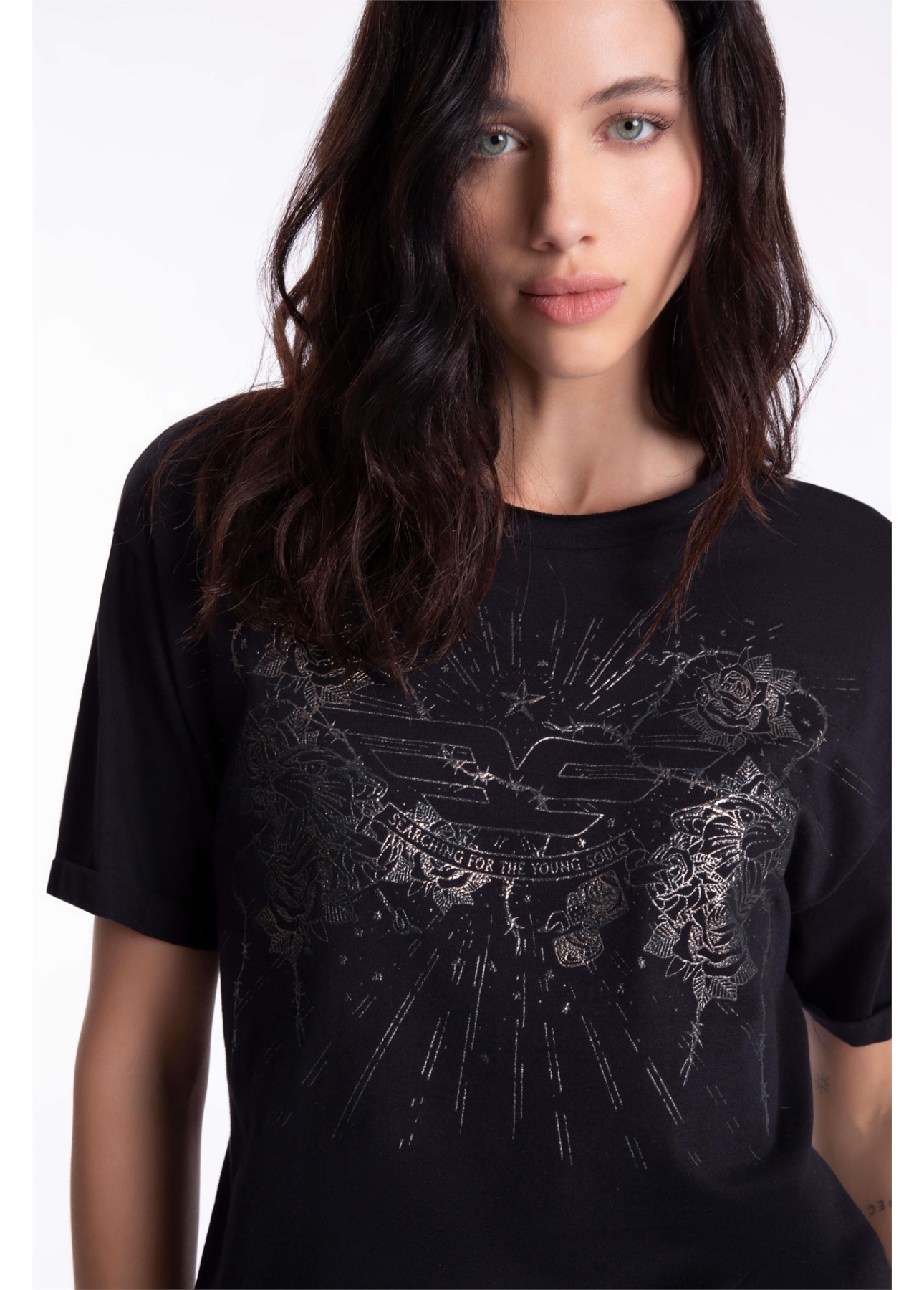 Blusa Ellus Ink Relevo Preto
