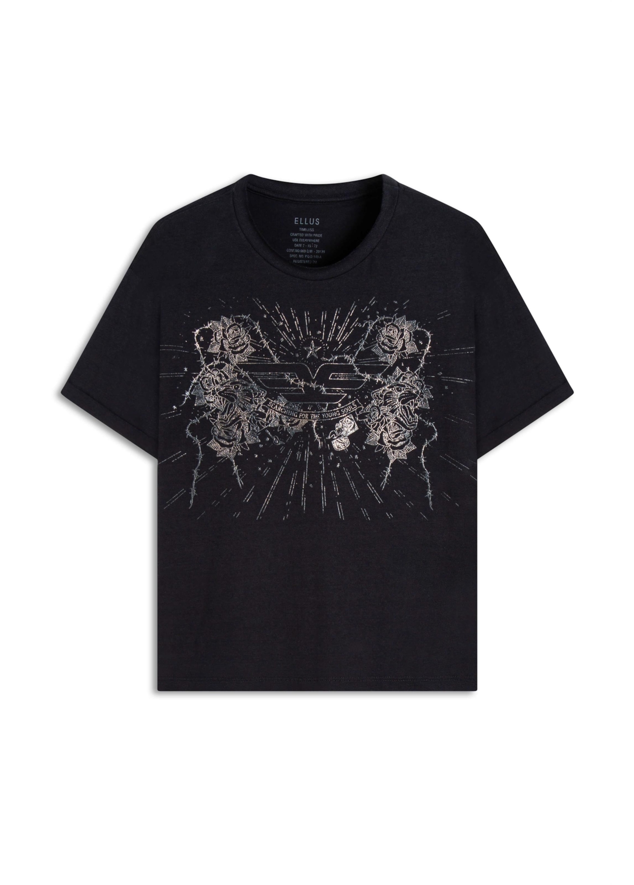 Blusa Ellus Ink Relevo Preto