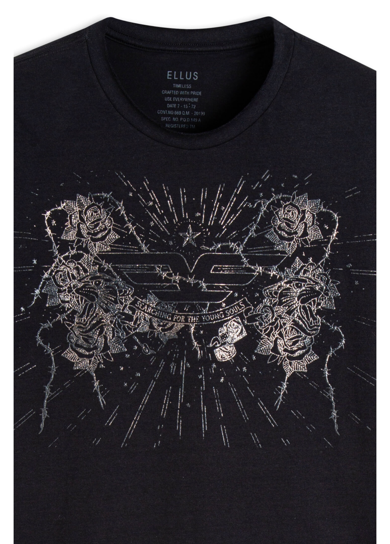Blusa Ellus Ink Relevo Preto