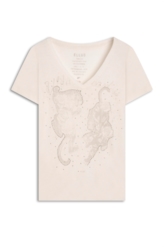 Blusa Ellus Linen Wild And Fearless Off White