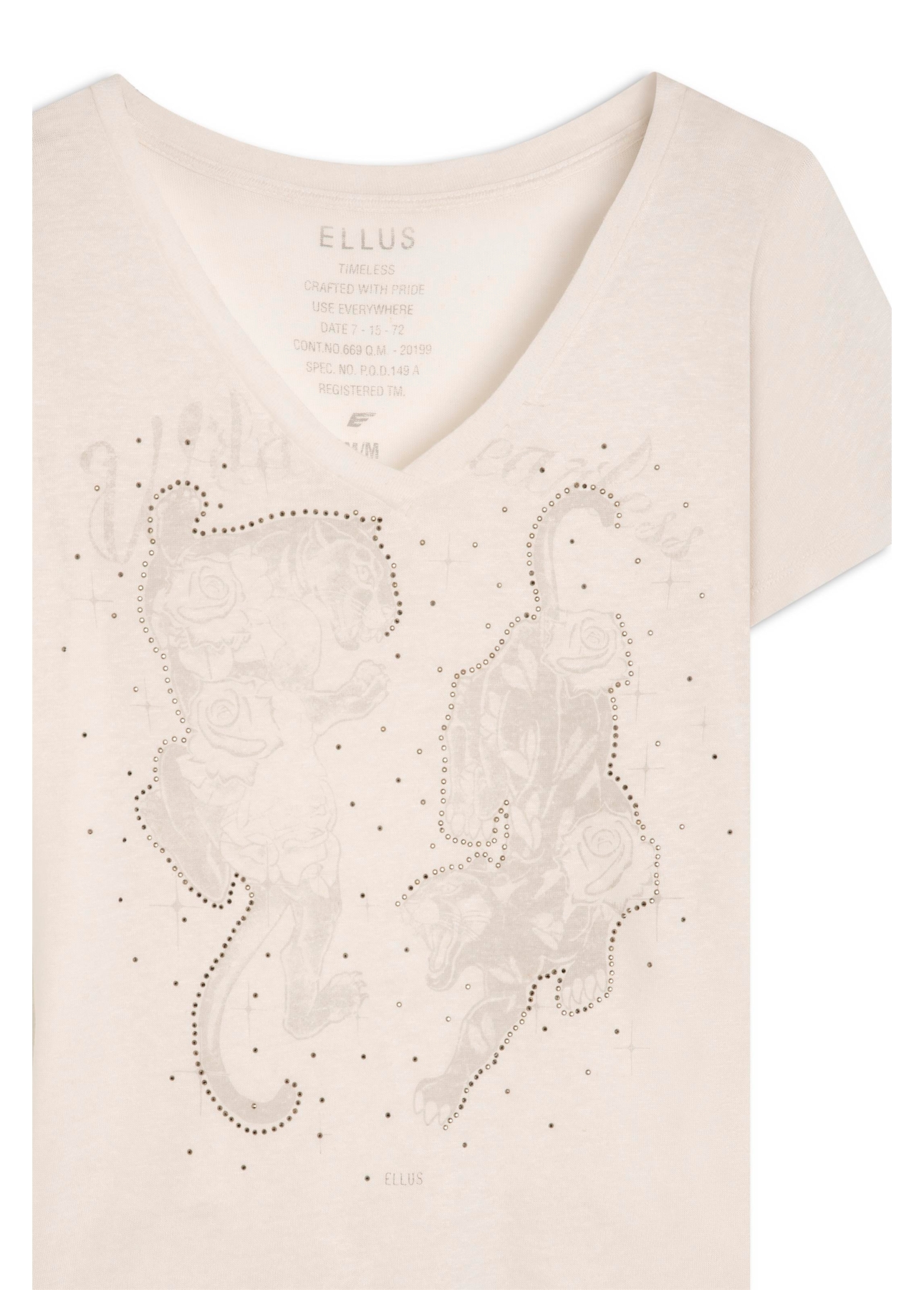 Blusa Ellus Linen Wild And Fearless Off White