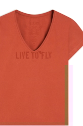 Blusa Ellus Live To Fly Goiaba