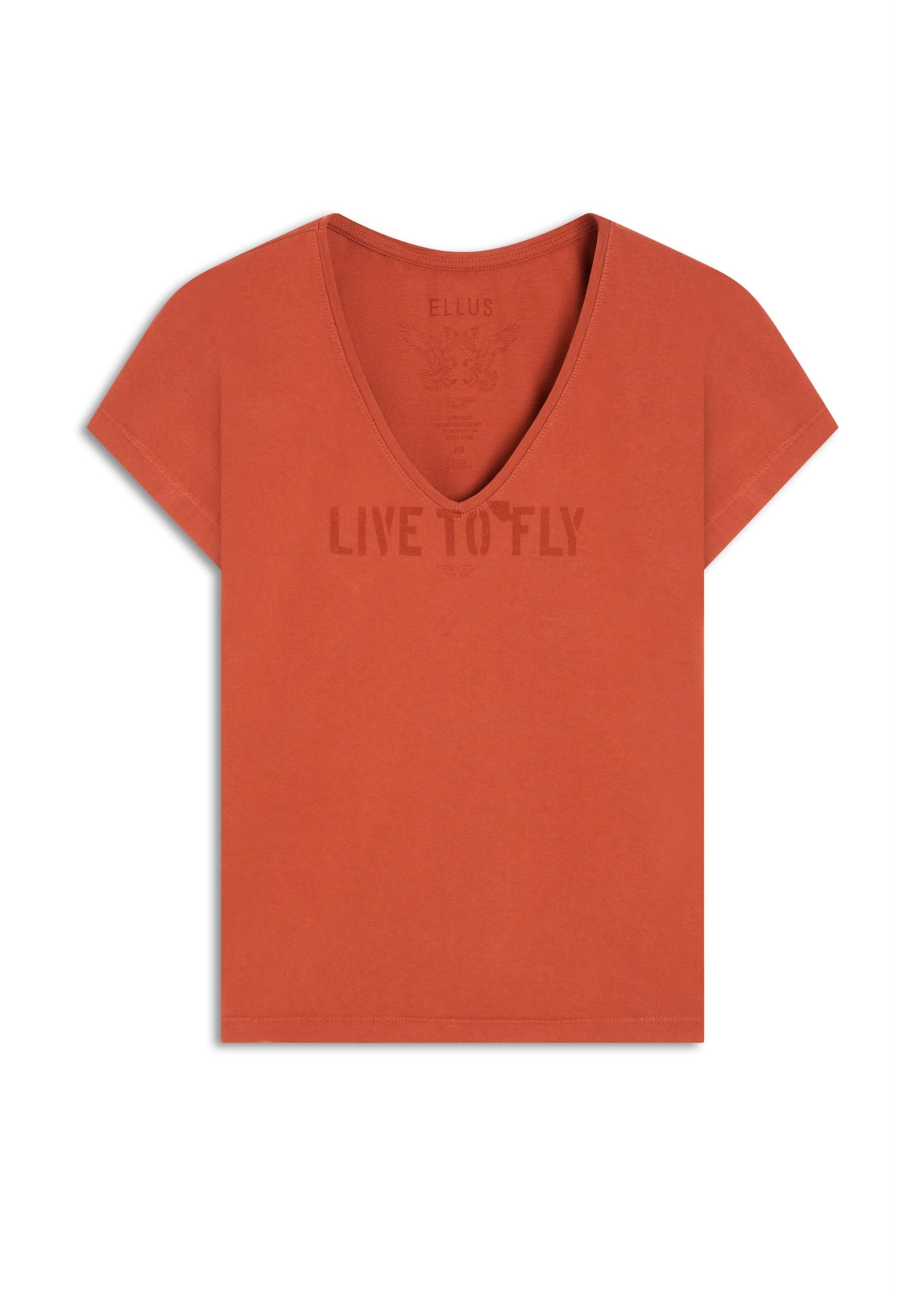 Blusa Ellus Live To Fly Goiaba