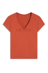 Blusa Ellus Live To Fly Goiaba