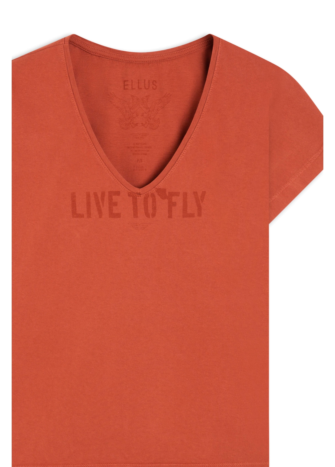 Blusa Ellus Live To Fly Goiaba