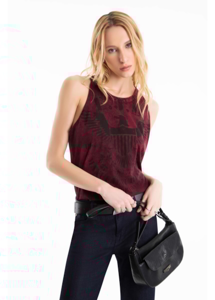 Blusa Ellus Marble Eagle Originals Vermelho