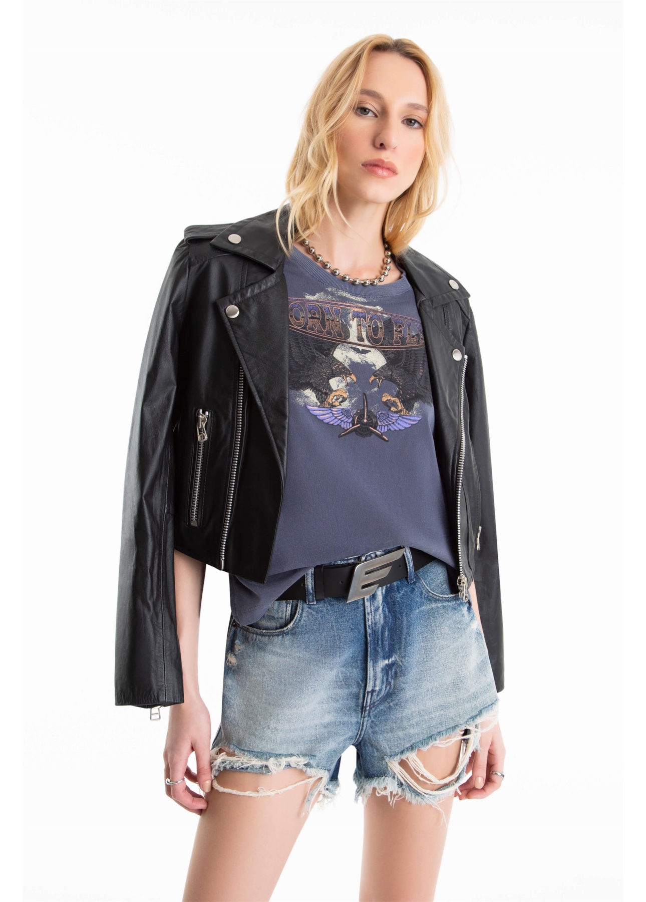 Blusa Ellus Milao Aviator Purple Blue
