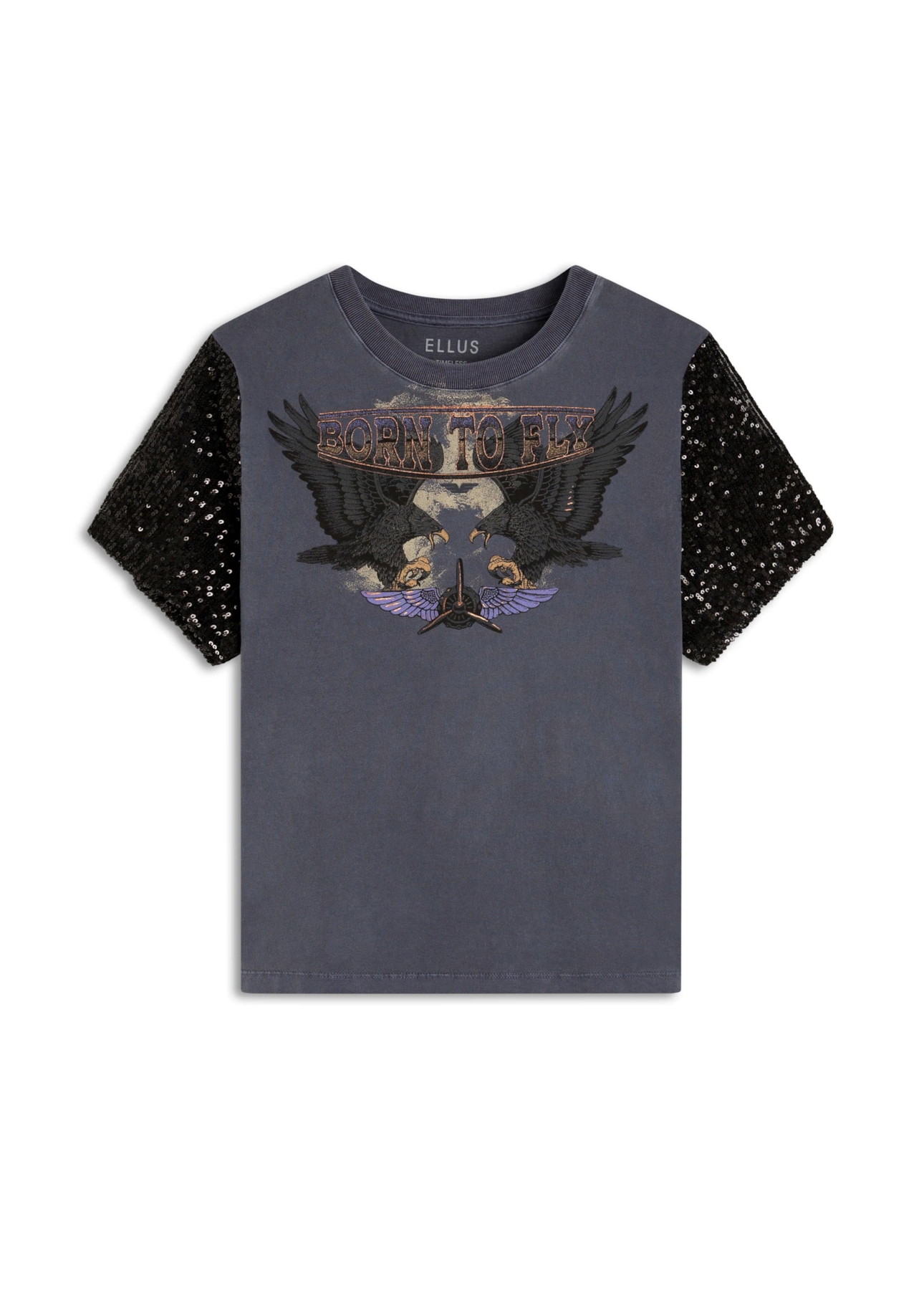 Blusa Ellus Milao Aviator Purple Blue