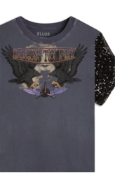 Blusa Ellus Milao Aviator Purple Blue