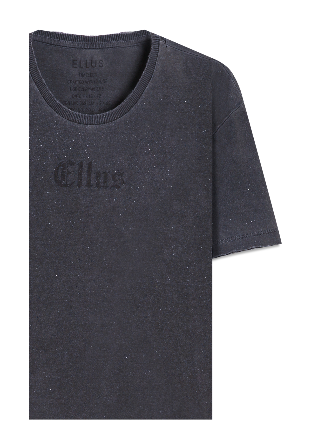 Blusa Ellus Neon Vegas Washed Boxy Preto