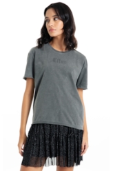 Blusa Ellus Neon Vegas Washed Boxy Preto