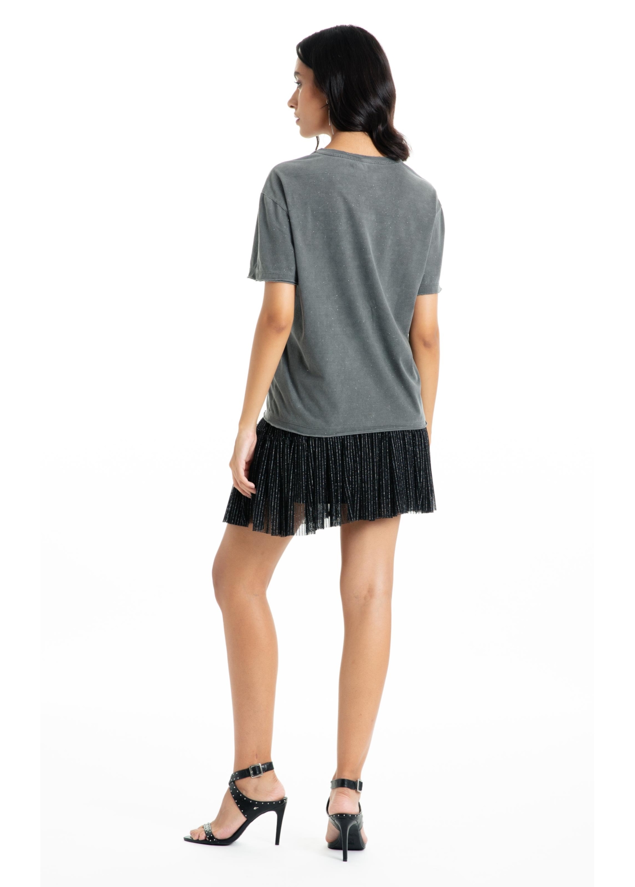 Blusa Ellus Neon Vegas Washed Boxy Preto