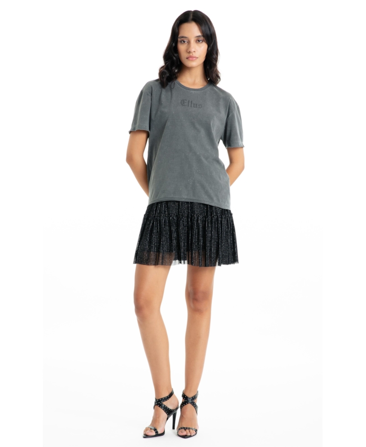 Blusa Ellus Neon Vegas Washed Boxy Preto