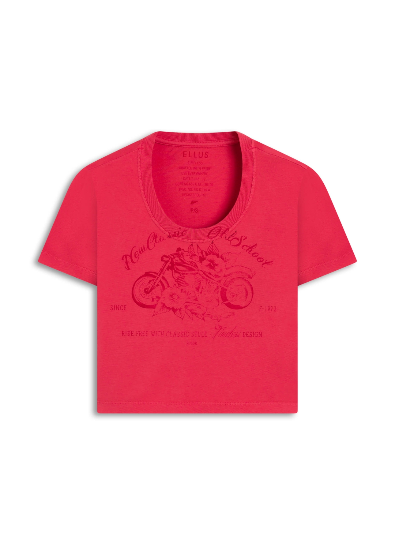 Blusa Ellus Old School Cropped Mc Pink