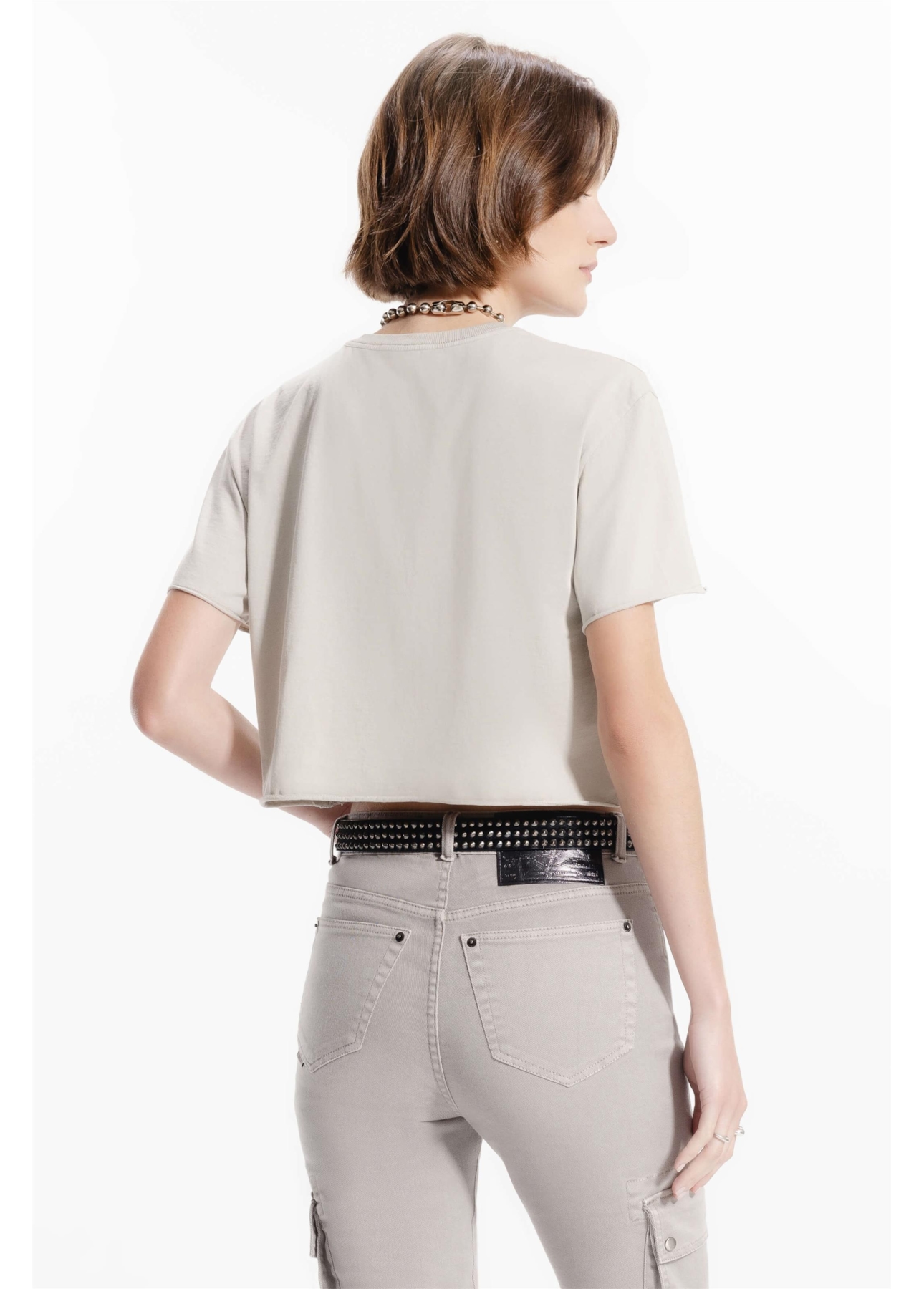 Blusa Ellus Onçafari Eyes Boxy Cropped Husk