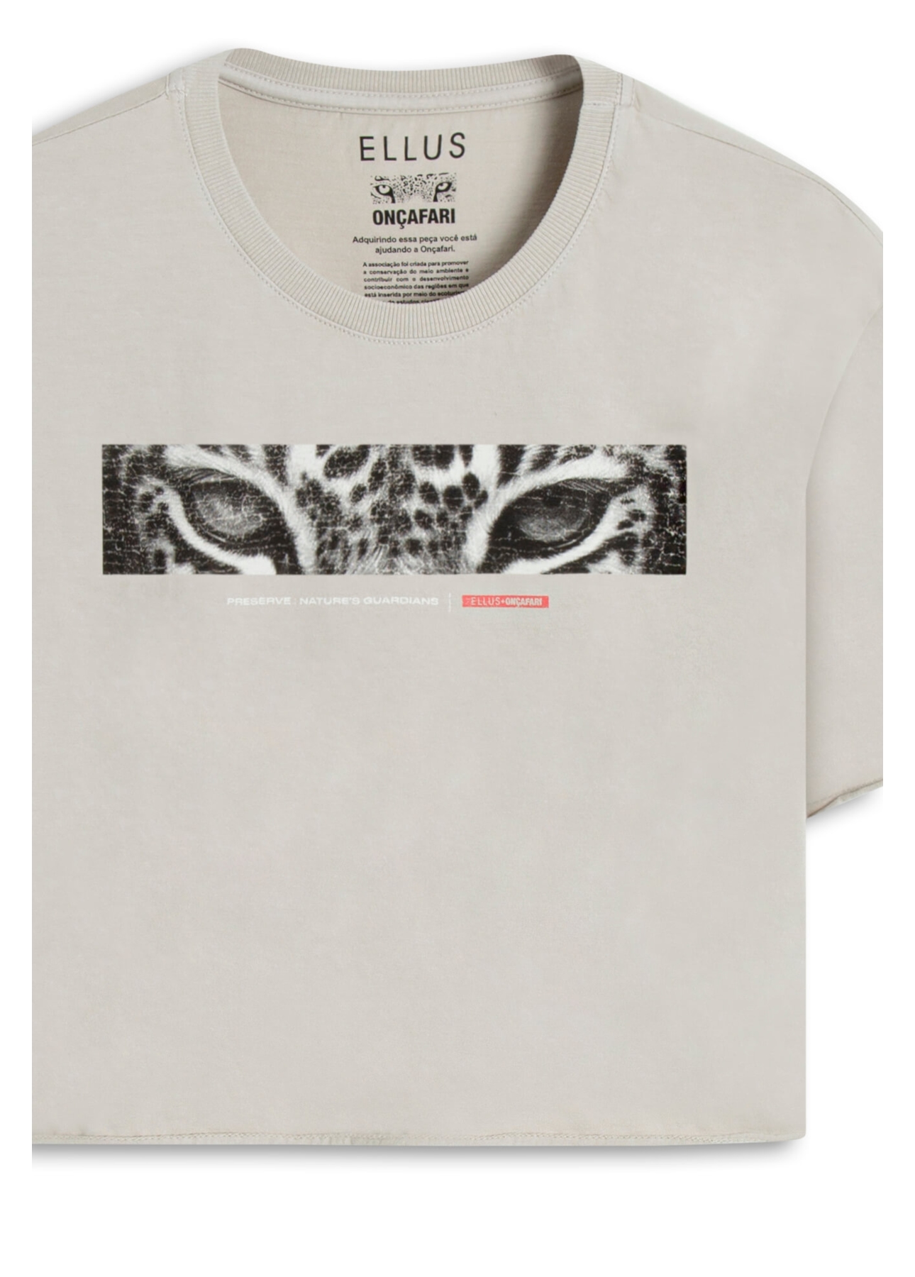 Blusa Ellus Onçafari Eyes Boxy Cropped Husk