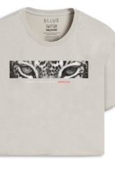 Blusa Ellus Onçafari Eyes Boxy Cropped Husk