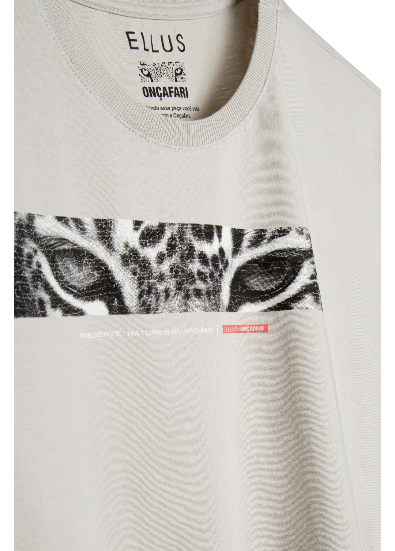 Blusa Ellus Onçafari Eyes Boxy Cropped Husk