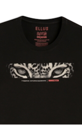 Blusa Ellus Onçafari Eyes Boxy Cropped Preto