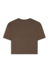 Blusa Ellus Onçafari Eyes Boxy Cropped Tabaco