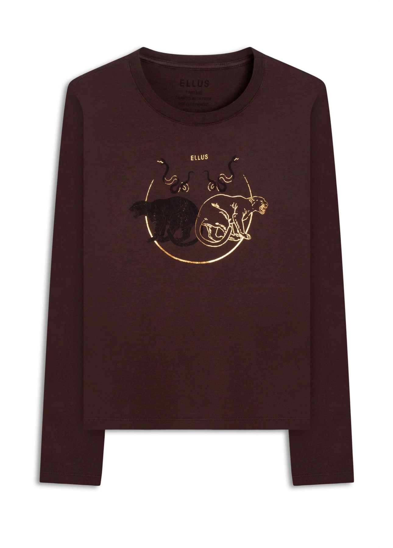 Blusa Ellus Panthers Boxy Dark Wine