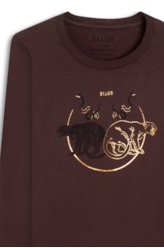 Blusa Ellus Panthers Boxy Dark Wine
