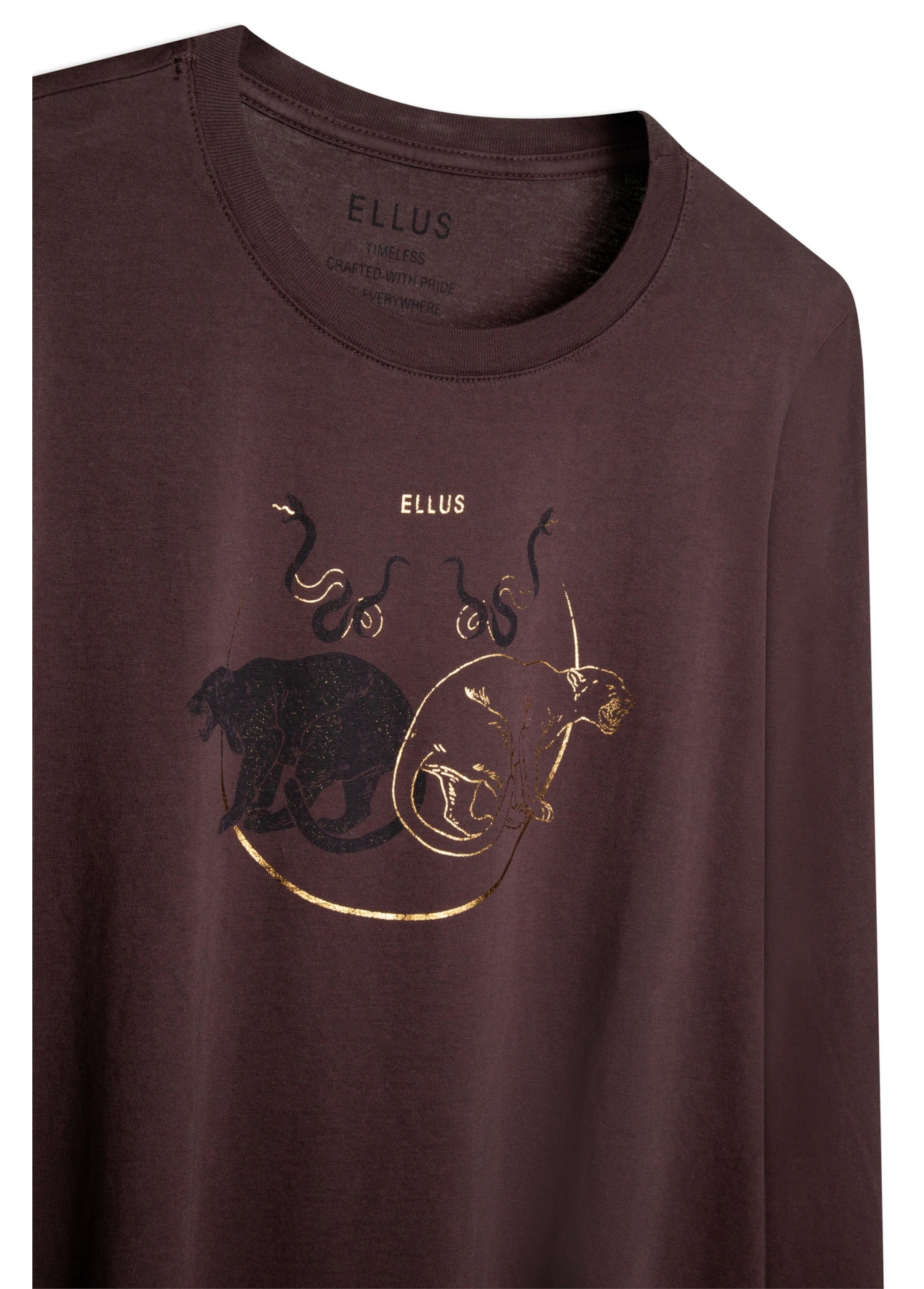 Blusa Ellus Panthers Boxy Dark Wine