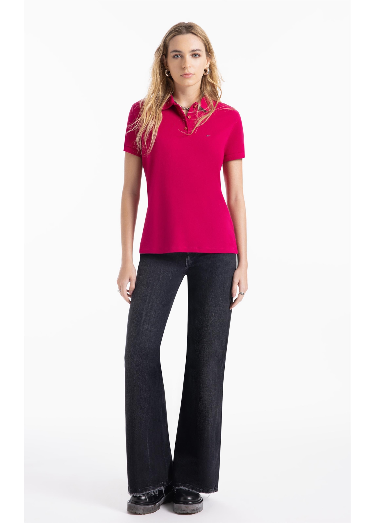 Blusa Ellus Piquet Easa Fucsia