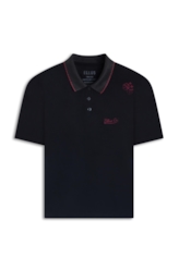 Blusa Ellus Polo Piquet Boxy Mc Preto
