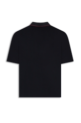 Blusa Ellus Polo Piquet Boxy Mc Preto