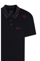 Blusa Ellus Polo Piquet Boxy Mc Preto