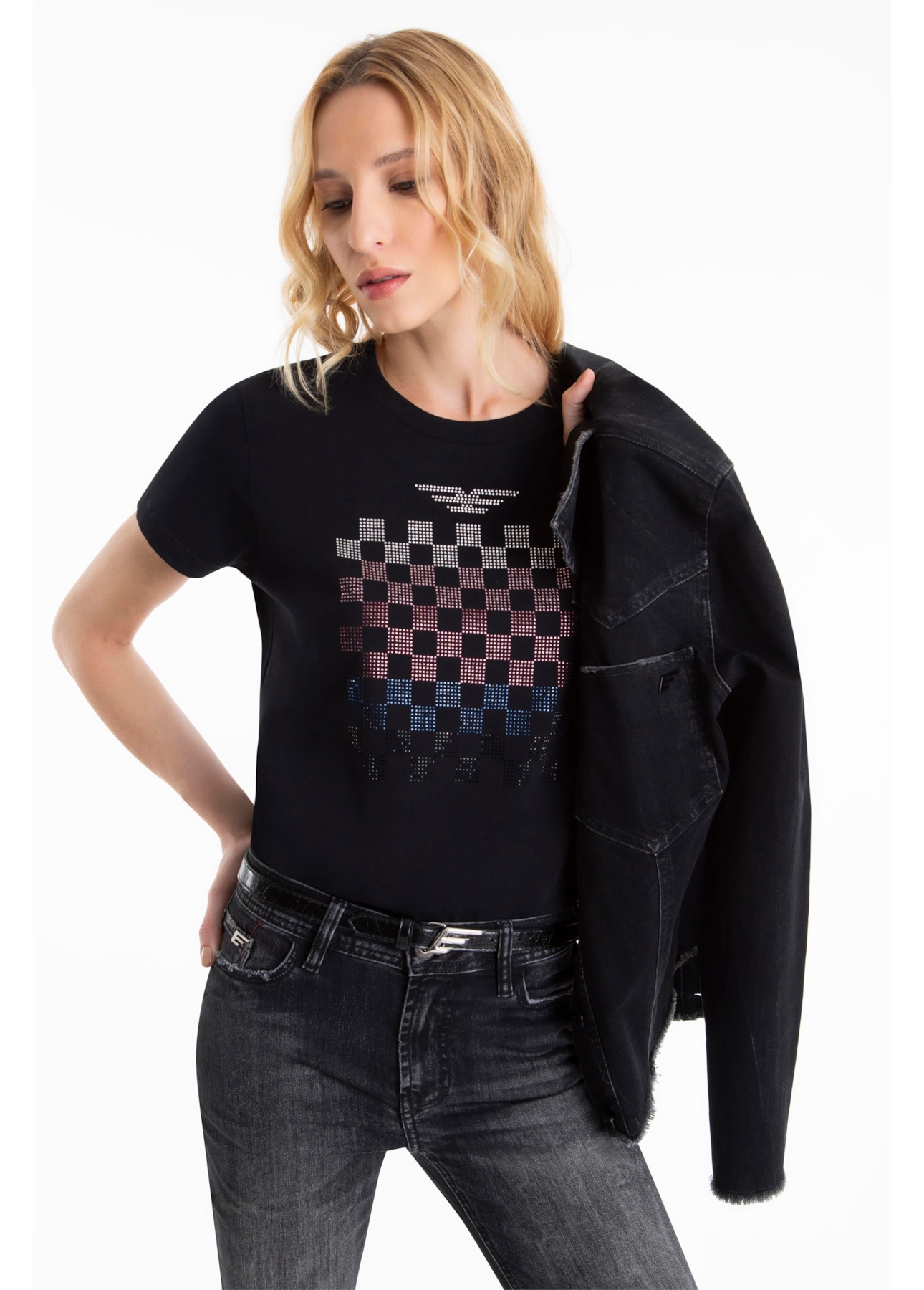 Blusa Ellus Race E-Asa Classic Slim Preto