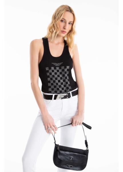 Blusa Ellus Race E-Asa Sleeveless Preto