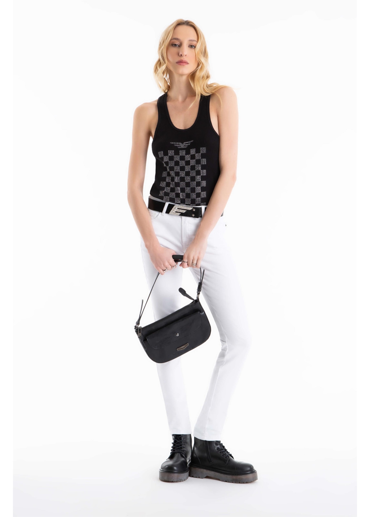 Blusa Ellus Race E-Asa Sleeveless Preto