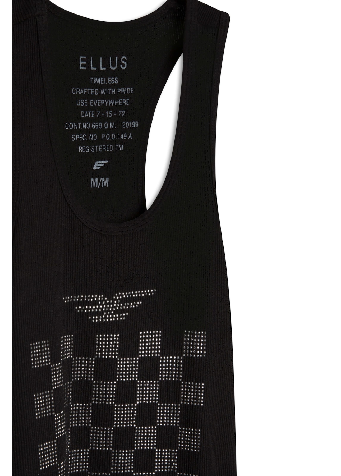 Blusa Ellus Race E-Asa Sleeveless Preto