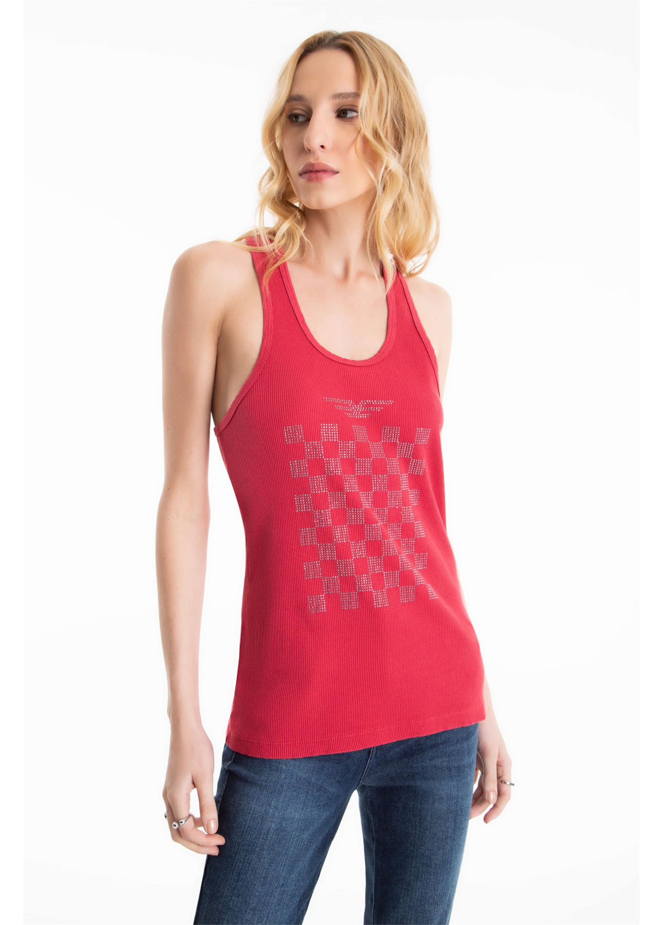 Blusa Ellus Race E-Asa Sleeveless Vermelho