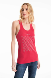 Blusa Ellus Race E-Asa Sleeveless Vermelho