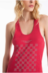 Blusa Ellus Race E-Asa Sleeveless Vermelho