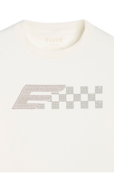 Blusa Ellus Race Shine Classic Off White