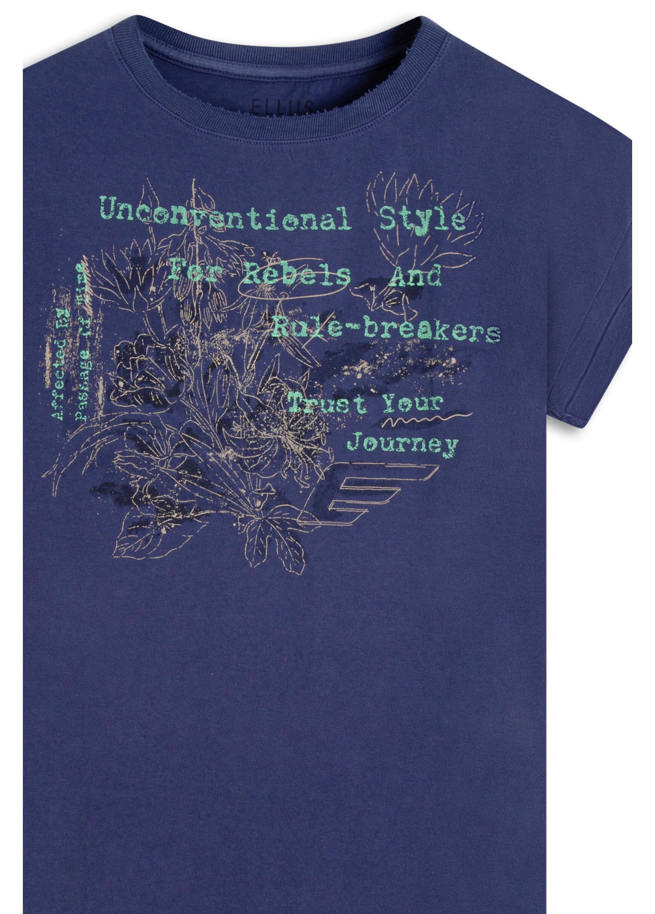 Blusa  Ellus Rebels Fine  Purple Blue