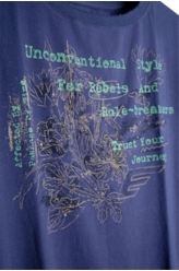 Blusa  Ellus Rebels Fine  Purple Blue