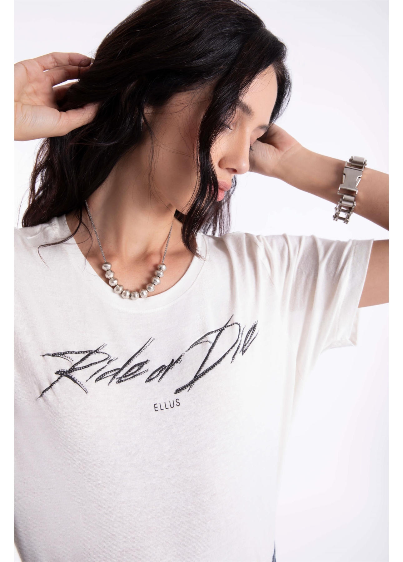 Blusa Ellus Ride Or Die Off White