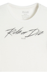 Blusa Ellus Ride Or Die Off White