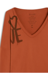 Blusa Ellus Rock Star Goiaba